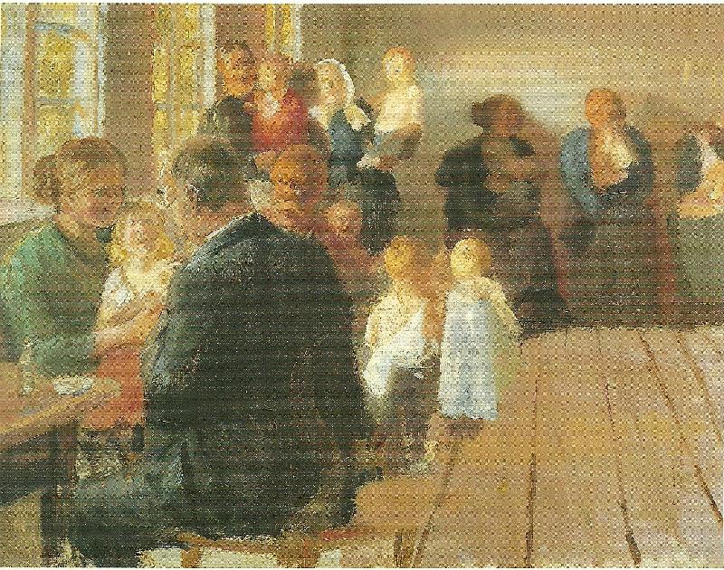 Anna Ancher en vaccination oil painting image